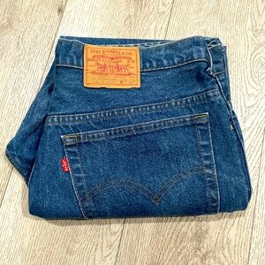 Vintage Levi’s 517 Bootcut Jeans 38x29 Made in USA Dark Wash 80s Cowboy